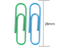 Load image into Gallery viewer, 28mm Colored Paper  Clips  - 100pcs
